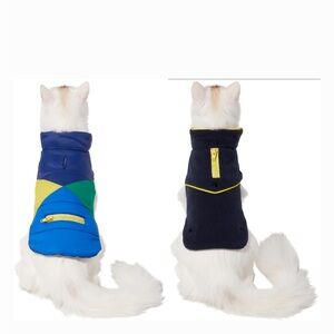 NWT Frisco Mediumweight Colorblock 2-in-1 Dog & Cat Fleece Coat Small